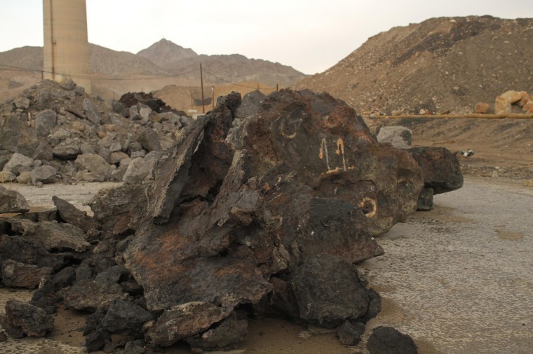 A copper boulder worth $10,000 at the former Asarco site